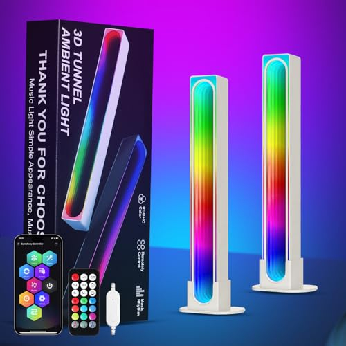 UEASE Smart LED Lightbar, RGB Gaming Lamp TV Iluminación Sincronización con control de música y APP, iluminación de fondo TV Ambient Lichtbar para juegos, películas, PC, TV, decoración de