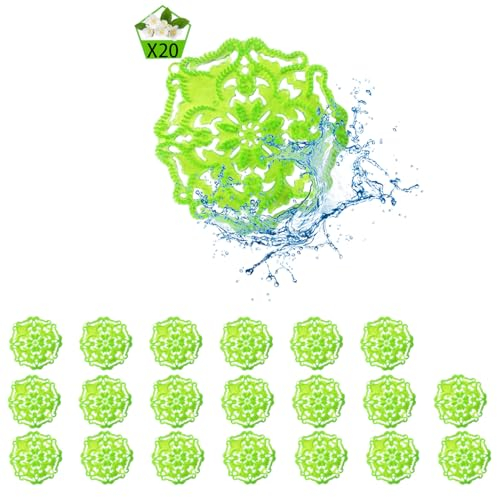 HEJOHJY Urinalsieb 20 Stück,Urinalsieb mit Duft Antiblocking Desodorierer Urinal Verhindern Sie Urinspritzer für Öffentliche Toiletten,Badezimmer,Bars,Schulen(20, Grün)