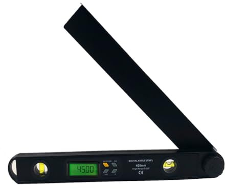dijiusidy Elektronische Digitale Wasserwaage 40 cm / 60 cm Horizontaler Neigungsmesser Winkelmesser aus Aluminiumlegierung Professionelles Messlineal
