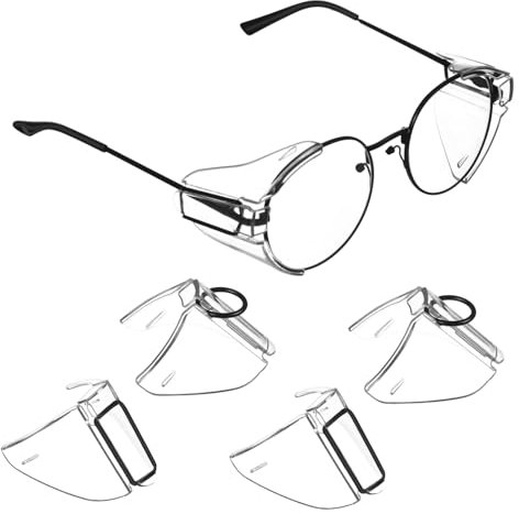 UTHCLO Seitenschutz Für Brillen - 2 Paar Hochwertige Brillenflügel - Bunter Windschutz Und Flankenschutz PC Brille Stk Leicht Anzubringen Ideal Für Schutzbrillen Und