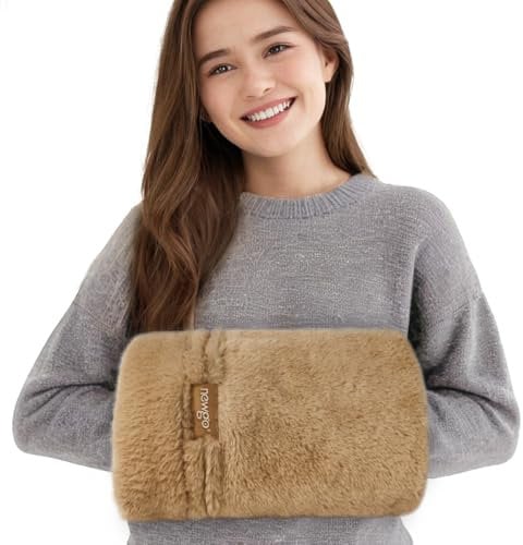 NEWGO Microwavable Heating Pad for Hand, Moist Heat Therapy Hand Warmer for Carpal Tunnel Relief, Arthritis Pain, 11.8 X 18.9 (Khaki)