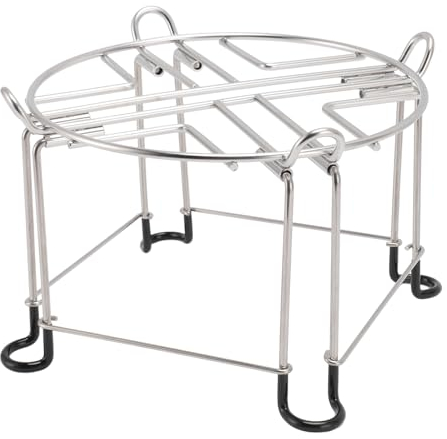 Support en Acier Inoxydable 304 pour la Plupart des Systèmes de Filtre à Eau de Taille Moyenne, Support de Comptoir de 6 Pouces de Haut et 9 Pouces de Diamètre avec Crochets,