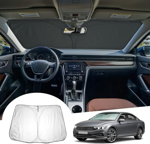 GAFAT Kompatibel mit VW Passat B8 Variant GTE Alltrack 2016-2023 Sonnenschutz Frontscheibe Innen, Windschutzscheibe Sonnenschirm Sonnenblende, Abkühlung, UV Schutz, Pasat B8 Zubehör