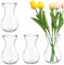 PRETYZOOM 4 Stücke Glas Hyazinthen Vase Hydrokultur Pflanzen Vase für Home Office Elegante Decor