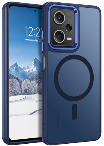 BENTOBEN Hülle für Xiaomi Redmi Note 12 Pro 5G / Poco X5 Pro 5G - Mag-Safe Magnetisch, Durchscheinend Matt, Anti-Fingerabdruck, Dünn Schutzhülle, Blau