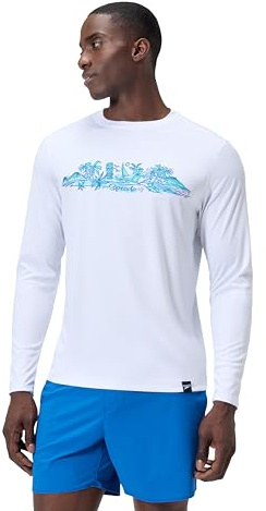 Speedo Men's Uv Swim Shirt Graphic Long Sleeve Tee