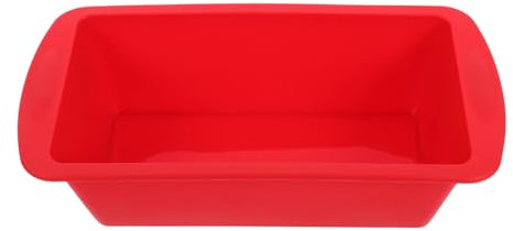 Cabilock Silikon Backform Rechteckig Brot Form Antihaft Toast Backform Wiederverwendbar Waschbar Für Zuhause Bäckerei Party Kuchenform Rot Bpa-frei