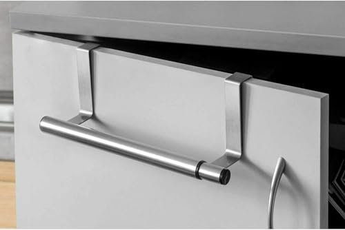 VIVAAS Extendable Over Cabinet Towel Rack Rail Holder Bar Over Door Towel Rail Extendable Towel Holder for Cupboard Drawer Cabinet Anti-Slip Scratch Protecting Stainless Steel