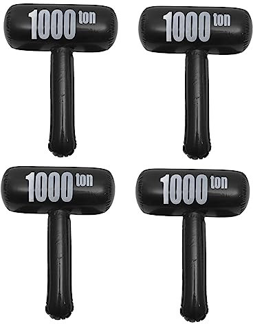 JOINPAYA 4pcs Inflatable Hamsters Toy Mallets for Kids Birthday Party Games Inflatables for Pool Bathtub