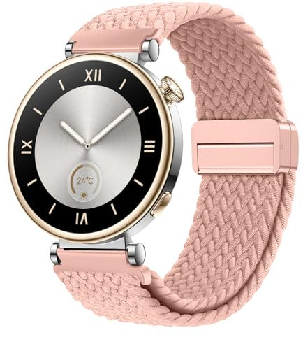 LEIXIUER 18mm Nylon Cinturino Compatibile con Huawei Watch GT 5 4 41mm/Compatibile con Garmin Venu 3S,Nylon Fibbia Magnetica Cinturini per GT 41mm,Band Regolabile per Venu 3S