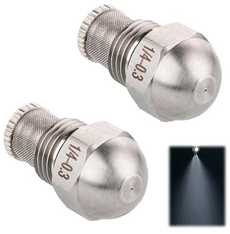 XCSJ 2 Pcs 1/4bsp Ugelli a Spruzzo Diametro In Acciaio Inox Fine Atomizzazione Mist Ugello Per Il Raffreddamento, Pulizia, Giardino Irrigazione (Diametro del foro: 0.3 mm)