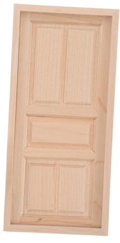 ibasenice Puppenhaus Holztür Miniatur Puppenhaus Ziegel Fee Figur Puppenhaus-fensterspielzeug Holzhäuser Für Das Handwerk Minitür Puppenhausverkleidung Puppenhaustür Khaki