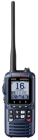 Standard Horizon HX891BT/E - Radio VHF galleggiante, 6 W, navigazione GPS, impermeabile IPX8, Bluetooth (blu navy)