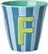 Rice Melmain Becher Medium - Buchstabe F - Kinderbecher Campingbecher Campnggeschirr Trinkbecher Melamingeschirr Bruchsicher BPA-Frei 250ml
