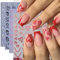 Mrltau 3D Nail Stickers Hearts, 4 Sheets Nail Sticker Set, Valentine's Day Nail Design Accessories, Easy Application DIY Nail Art for Women and Girls