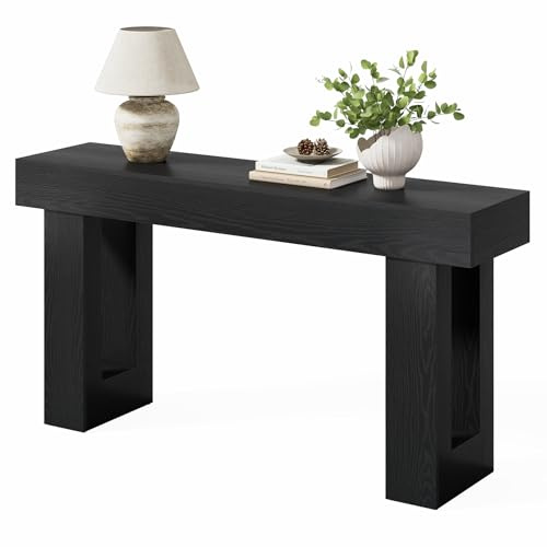 Little Tree 160 cm Lange Konsolentische für den Eingangsbereich, großer Sofatisch hinter der Couch, Holzeingang Foyer Flurtisch, Moderne Konsolen-Sofatische für Wohnzimmer, Schwarz