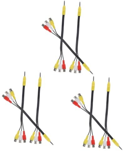 Angoily 3 Set Al Cavo Wifi Riutilizzabile Cavo Adattatore Audio Adattatore Usb All'adattatore Collegare Ricevitore Satellitare Av Tappo Aereo Connettori Filo Al Convertitore Pvc 3 Pezzi*3