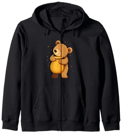 Ourson mignon avec pot de miel Sweat à Capuche