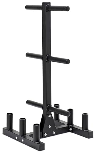 Diamond RDO-B Halterung für Hantelscheiben und Hantelstangen: 6 Stifte Ø 50 mm, 6 vertikale Rohre, Baumstruktur (60 x 60 x 126 cm), Fitnessstudio und Heimgymnastik, Aufbewahrung von Bumper und Stange