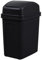 20L Plastic Waste Management Recycling Bin with Flap Lid Kitchen Garden Waste Rubbish Bins Dustbin for Kitchen, Bathroom, Bedroom, Storage Plastic Buckets (Black)