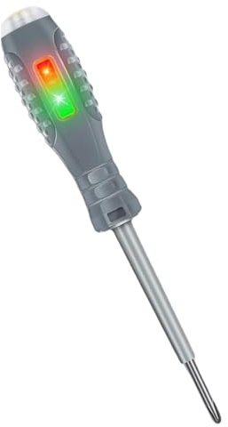 Destornillador probador de voltaje, bolígrafo probador de electricidad,Detector de electricidad con destornillador Phillips de cabeza plana magnético fuerte de alto torque 2 en 1, Detector de electri