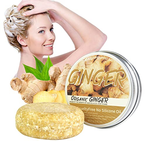Ginger Hair Regrowth Shampoo Bar, Anti Hair Loss Ginger Shampoo Soap, Shampoo Bar for Hair Growth, Nourishes and Controls Oil Hair for All Hair Types