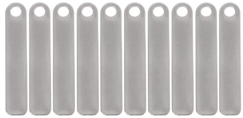 SkyPOOU Lot de 10 porte-clés avec numéro de téléphone gravé - Porte-clés anti-perte - Pour étiquette - Bijoux pour femme - Charnières et loquets