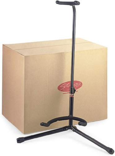 Stagg SG50BK Gitarrenständer mit 3 zusammenklappbaren Beinen, Schwarz