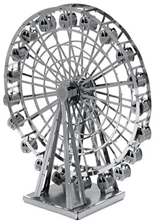Fascinations MMS044 Metal Earth Metallbausätze - Riesenrad Ferris Wheel, lasergeschnittener 3D-Konstruktionsbausatz, 3D Metall Puzzle, DIY Modellbausatz mit, 2 Metallplatinen, ab 14 Jahre