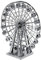 Fascinations MMS044 Metal Earth Metallbausätze - Riesenrad Ferris Wheel, lasergeschnittener 3D-Konstruktionsbausatz, 3D Metall Puzzle, DIY Modellbausatz mit, 2 Metallplatinen, ab 14 Jahre