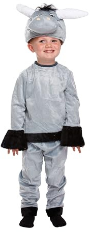 HENBRANDT Children’s Grey Donkey Costume Xmas Nativity Play Pantomime World Book Day Fancy Dress Outfit for Kids Christmas Fancy Dress for Girls and Boys