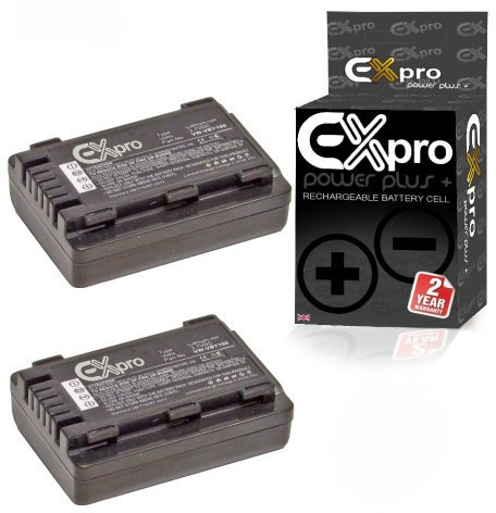 Ex-Pro [2 PACK] VW-VBY100, VW-VBY100E, VW-VBY100E-K 850mAh High Rated Power Plus+ Lithium Li-on Digital Camcorder Battery for Panasonic Camcorders [See description for models]