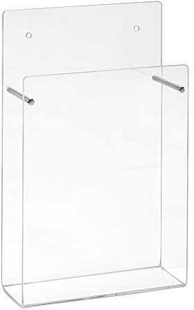 Din Lang Wandprospekthalter/Flyerhalter im Hochformat aus Acrylglas