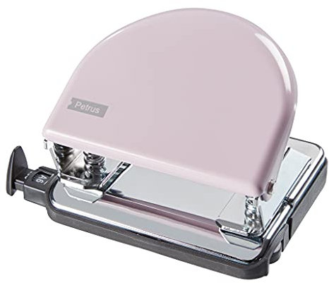 Petrus Retro 52 Klassischer Bürolocher aus Metall, Rosa