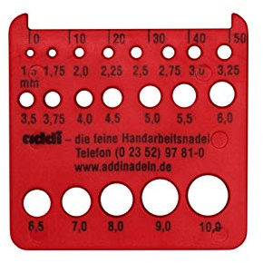 Addi AD4030 Needle Gauge, Red, 5x5