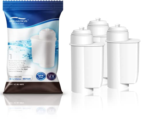 Aqualogis Kompatibel Wasserfilter Passen Brita Intenza TZ70033, 00576335, Anti-Kalk, für EQ.3 / EQ.5 / EQ.6 / EQ.7 / EQ.8 / EQ.9 Kaffeevollautomaten und Einbauvollautomaten (3 Stück)
