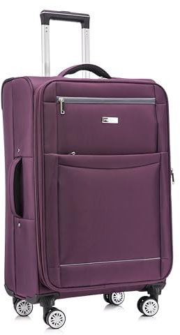 DK Luggage Starlite Lightweight WLS08 Medium 24 Suitcases 4 Wheel Spinner Purple