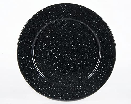 WARMCOOK Graniteware | Plato de acero esmaltado Ø32 cm | Apto para horno y lavavajillas | Ligero | Apilable | Resistente a los arañazos | Negro