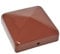 4 x 75mm x 75mm (3 x 3) Metal Pyramid Red Fence Post Caps