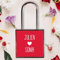 Cadenas de l'Amour Personnalisable - Prénoms - Rouge Passion - Cadeau Saint-Valentin - Cadeau Saint-Valentin