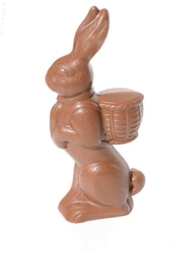 Krönner Veganer Osterhase aus heller Reissirup-Süßware aus Edelkakao mit 48% Kakaoanteil (110 g / 19 cm) – Hochqualitativer Schoko Osterhase für frohe Ostern – Vegane Schokohasen