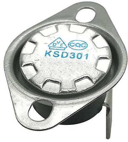 Easyricambi Termostato bimetallico 150°C normalmente Chiuso NC Fissaggio con Flangia connessione faston 10A 230V AC