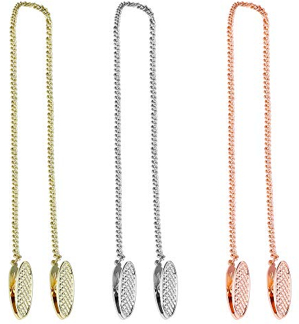 Heveer Serviettenclips Edelstahl Kette Serviette Clips Handtuch Schürze Lätzchen Serviette Klammer Zum Ältere Erwachsene Kinder 3 Stück
