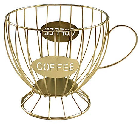 LOVIVER Panier Coffee Porte Capsule Café, Porte Capsule de Café Pod Support de Rangement en Métal, pour Dolce Gusto, Nespresso, Tassimo, Grande Capacité