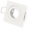 5x LED Einbaurahmen Bad Feuchtraum Quadratisch IP44 55x55x21mm Weiß Aluminium Spot GU4 MR11