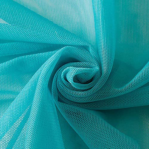 160cm x 1m Tüll Stoff Tüllband Tüll Dekostoff für Hochzeit Geburtstag Weihnachten Fest Kommunion Party Deko,Nähen von Brautschleiern Hochzeitskleid Tischläufer Tutu Röcken Geschenk-Schleife,blauer See