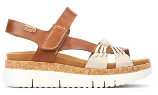 Pikolinos Palma Damen Keilsandalen | Leder | Extra Leicht | Beige