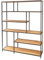 Riess Ambiente Industrial Bücherregal Slim LINE 185x135cm Wildeiche schwarz sechs Regalböden Standregal Wohnzimmerregal Regal