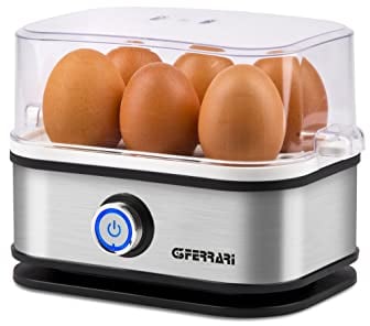G3 Ferrari G10156 Cuociuova a Vapore Pochè, 6 uova, 400 W, Piastra riscaldante, Misurino incluso, Corpo Inox