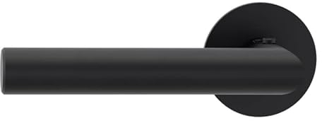 Griffwerk Türdrücker/Türbeschlag - LUCIA PIATTA - Graphitschwarz - Smart2Lock DIN LINKS